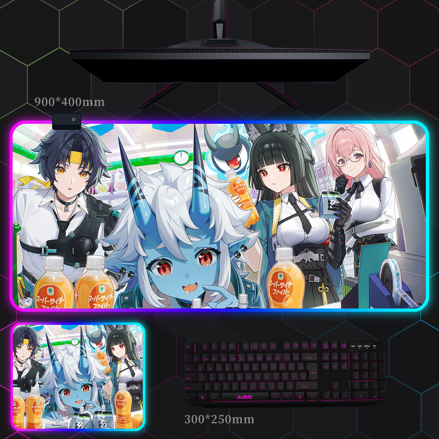 絕區零 主題桌墊 布質滑鼠墊