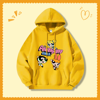 飛天小女警新款 親子情侶男女連帽衛衣