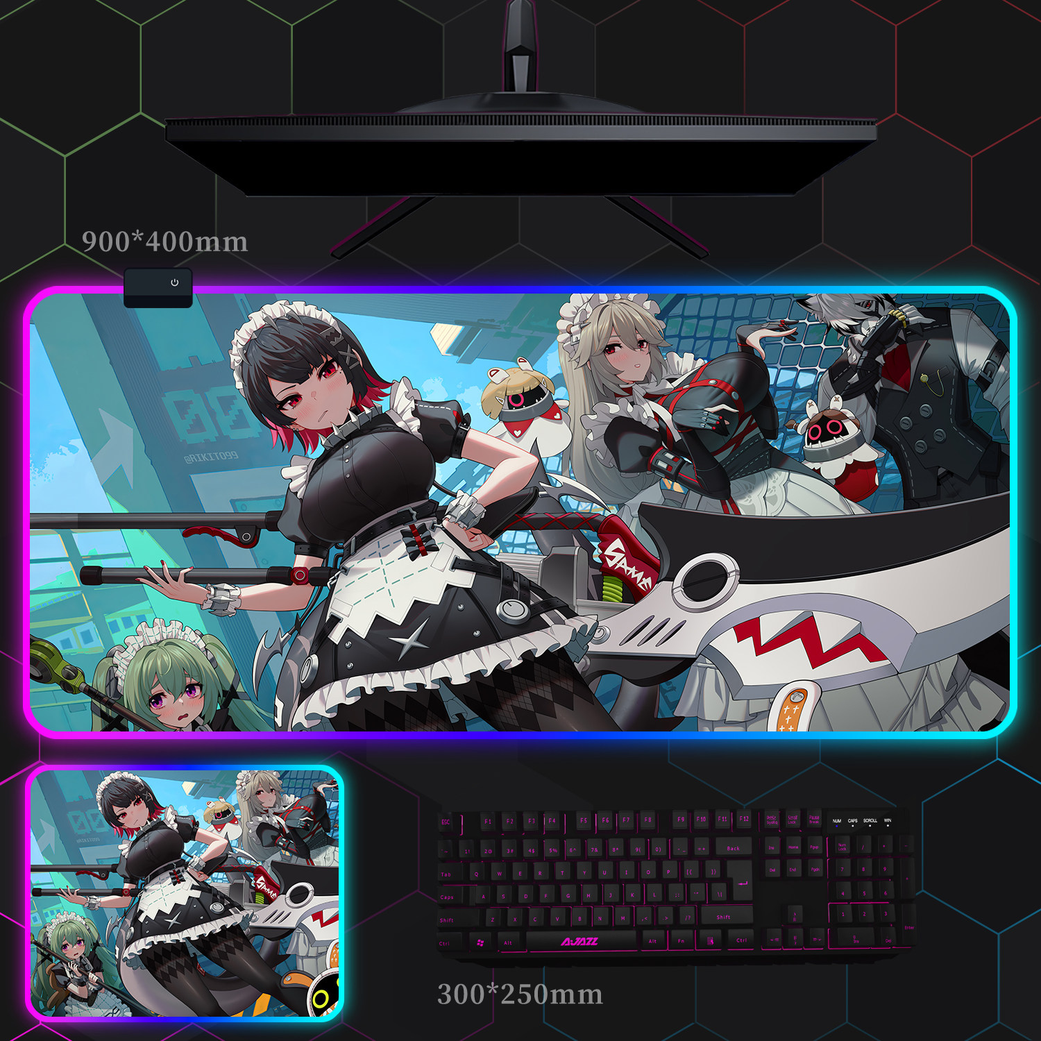 絕區零 主題桌墊 布質滑鼠墊