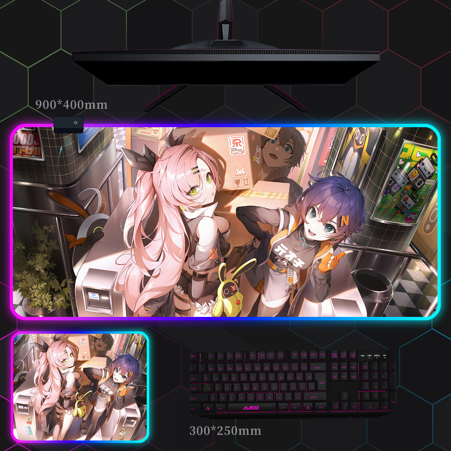 絕區零 主題桌墊 布質滑鼠墊