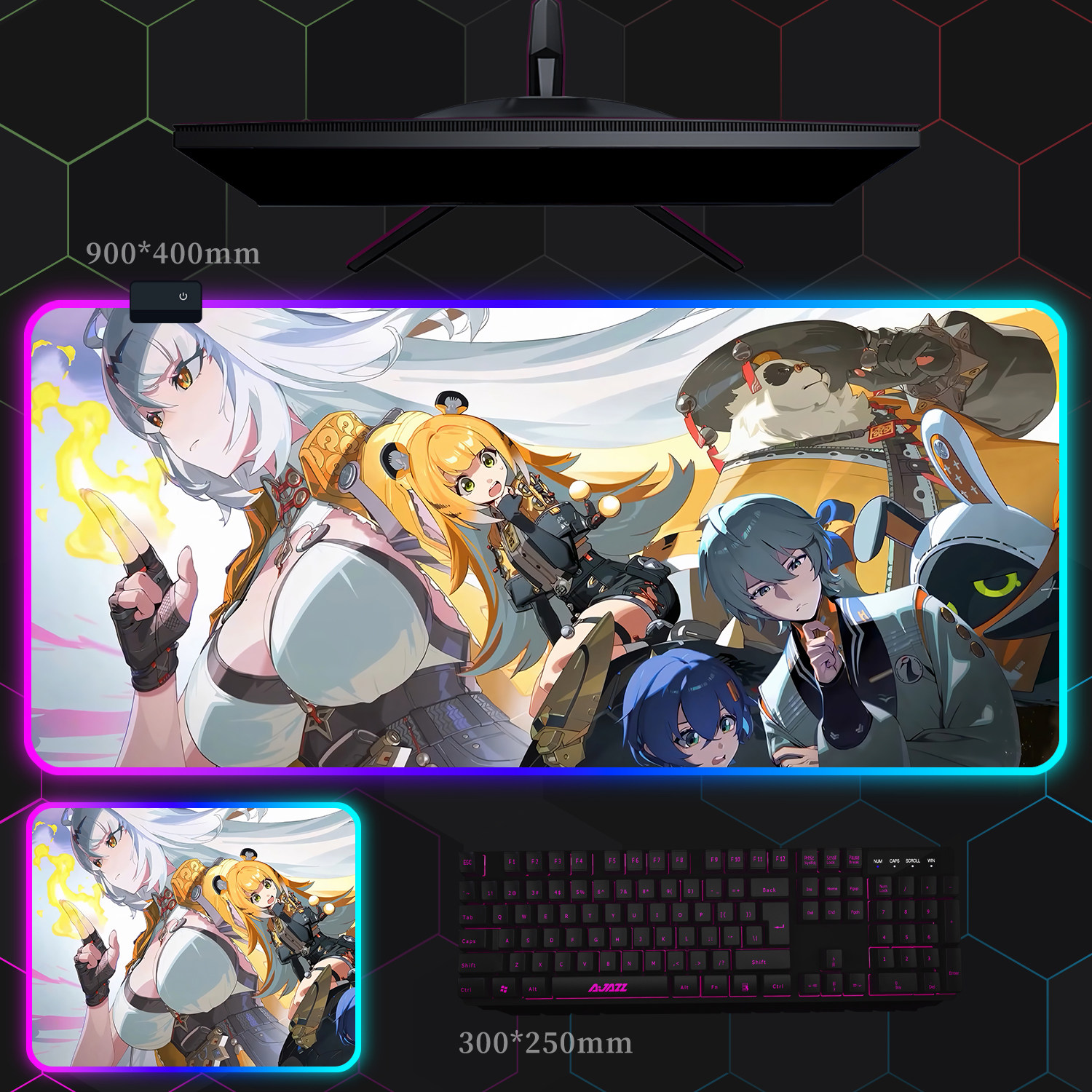 絕區零 主題桌墊 布質滑鼠墊