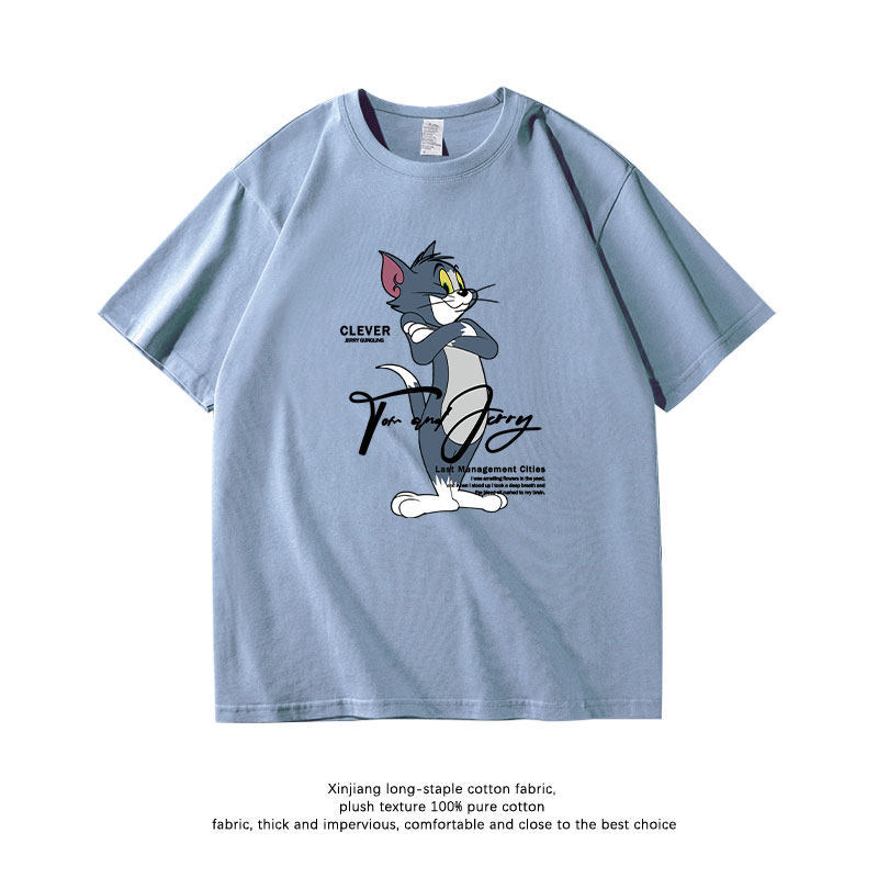 貓和老鼠 2026親子情侶男女同款 印花短袖T恤