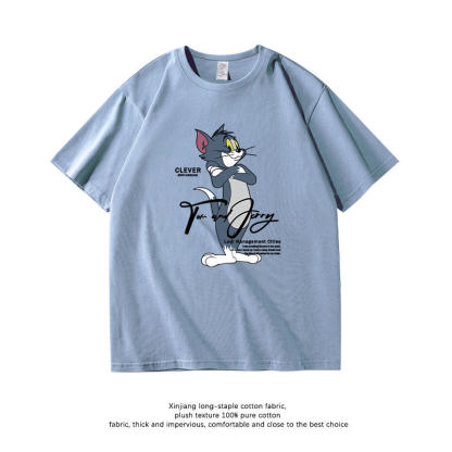 貓和老鼠 2026親子情侶男女同款 印花短袖T恤