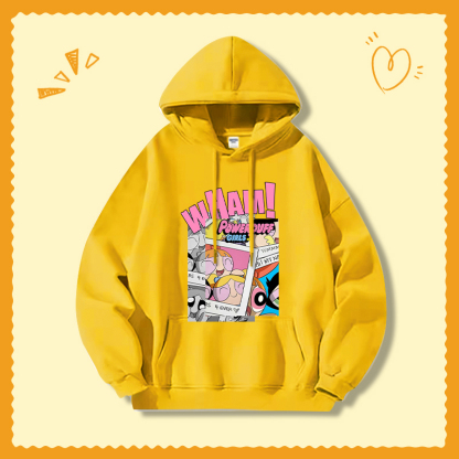 飛天小女警新款 親子情侶男女連帽衛衣