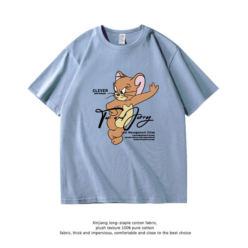 貓和老鼠 2026親子情侶男女同款 印花短袖T恤