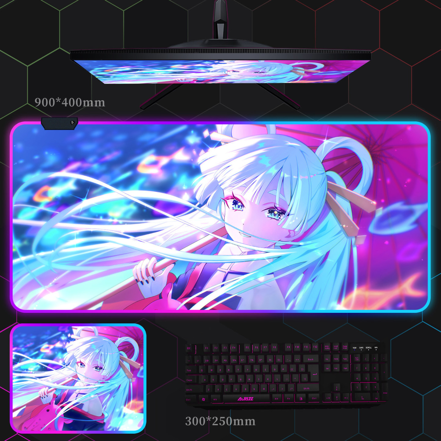 超時空輝耀姬 主題桌墊 布質滑鼠墊