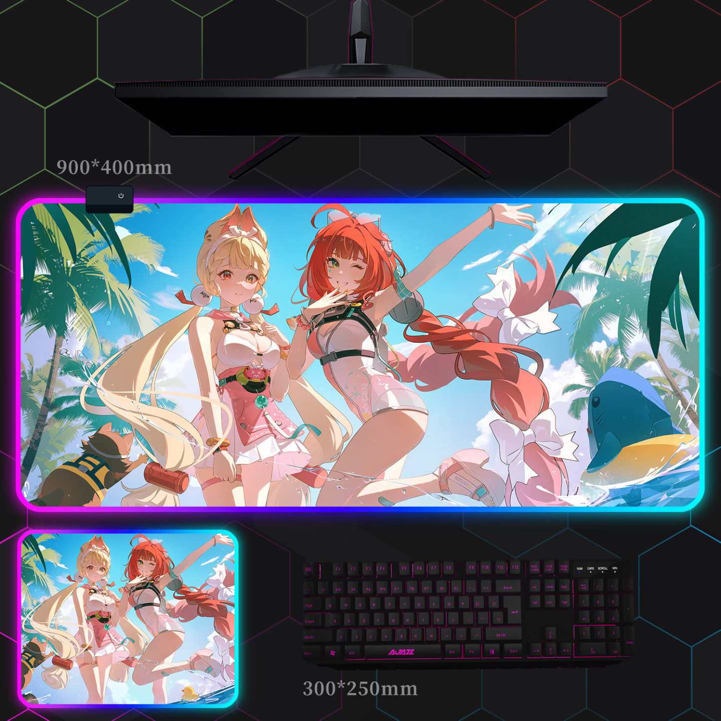 絕區零 主題桌墊 布質滑鼠墊