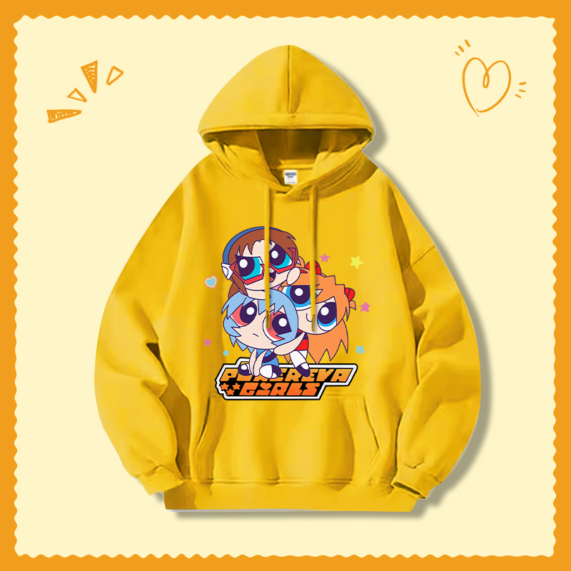 飛天小女警新款 親子情侶男女連帽衛衣