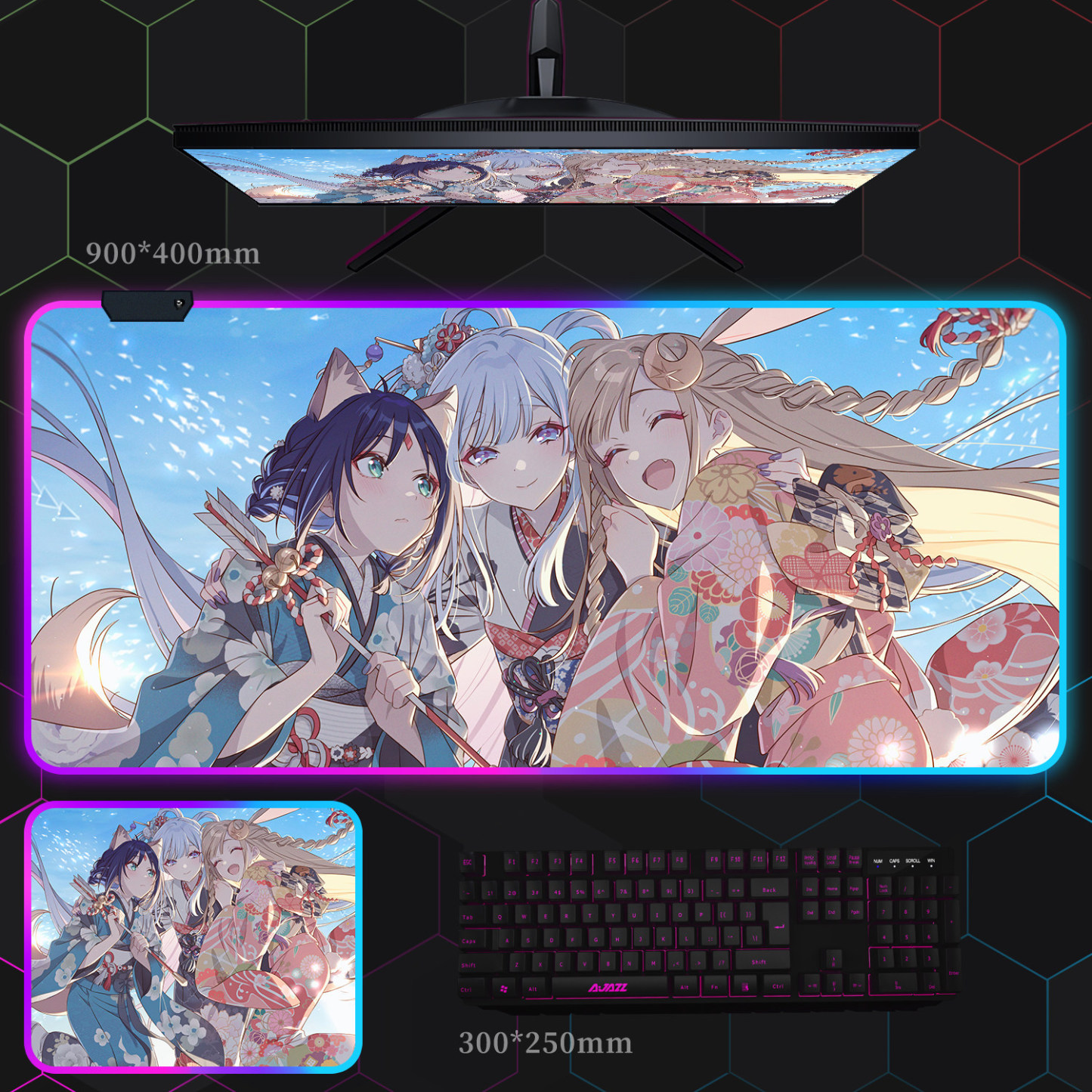 超時空輝耀姬 主題桌墊 布質滑鼠墊