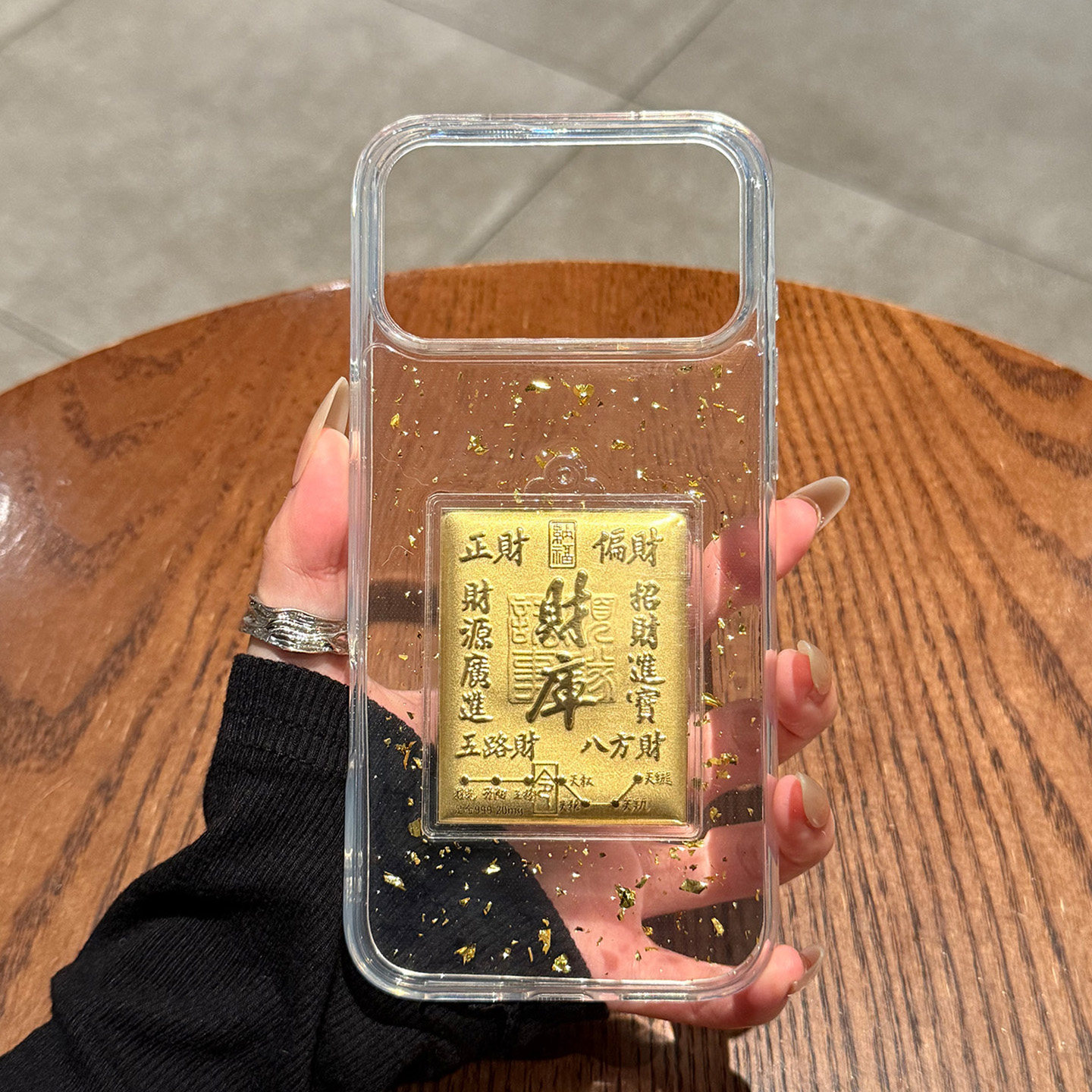 IPhone系列庫洛米凱蒂貓立體金箔 太空透明防摔軟殼