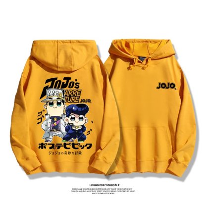 pop子與pipi美Xjojo奇妙冒險新款 親子情侶男女連帽衛衣