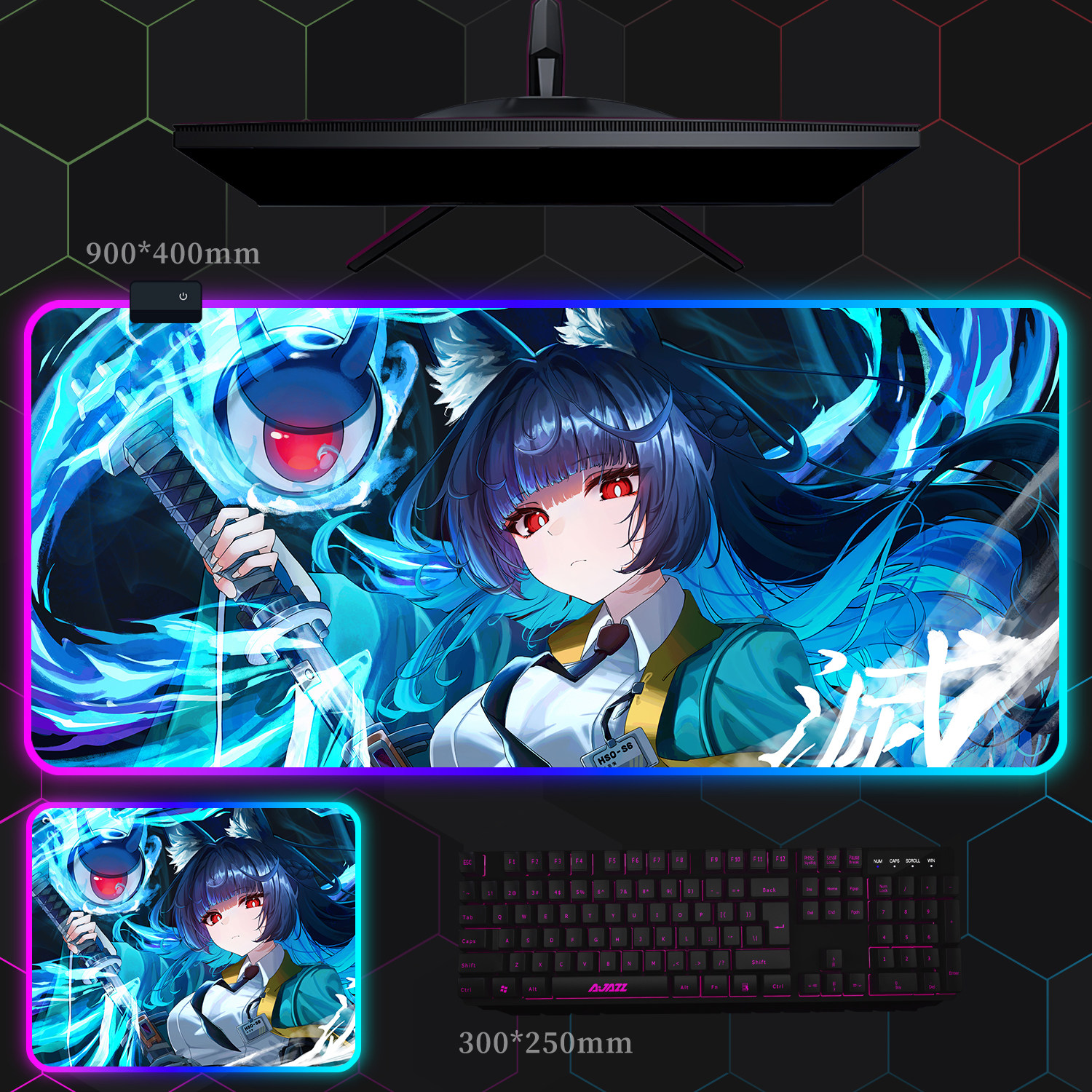 絕區零 主題桌墊 布質滑鼠墊