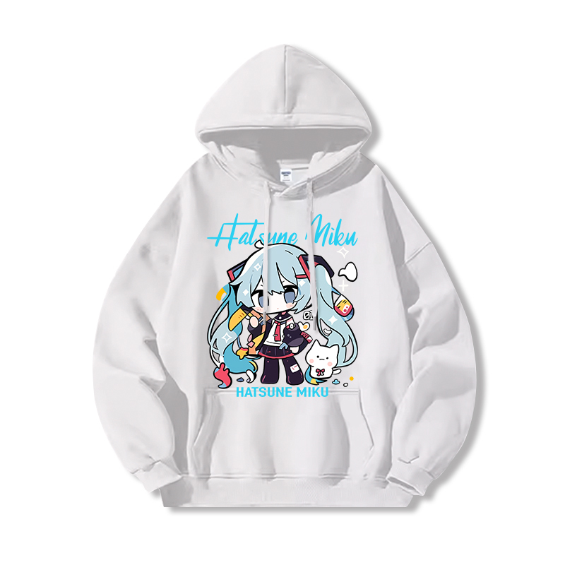 初音未來新款 親子情侶男女連帽衛衣
