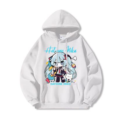 初音未來新款 親子情侶男女連帽衛衣