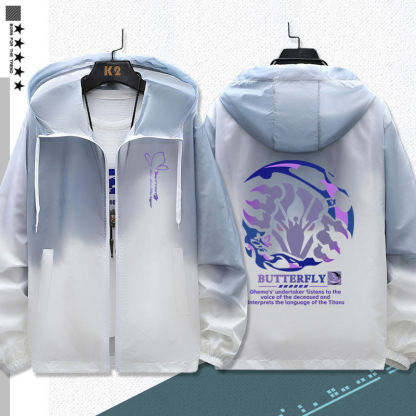 星穹鐵道流螢遐蝶 輕薄透氣漸變防曬衣外套