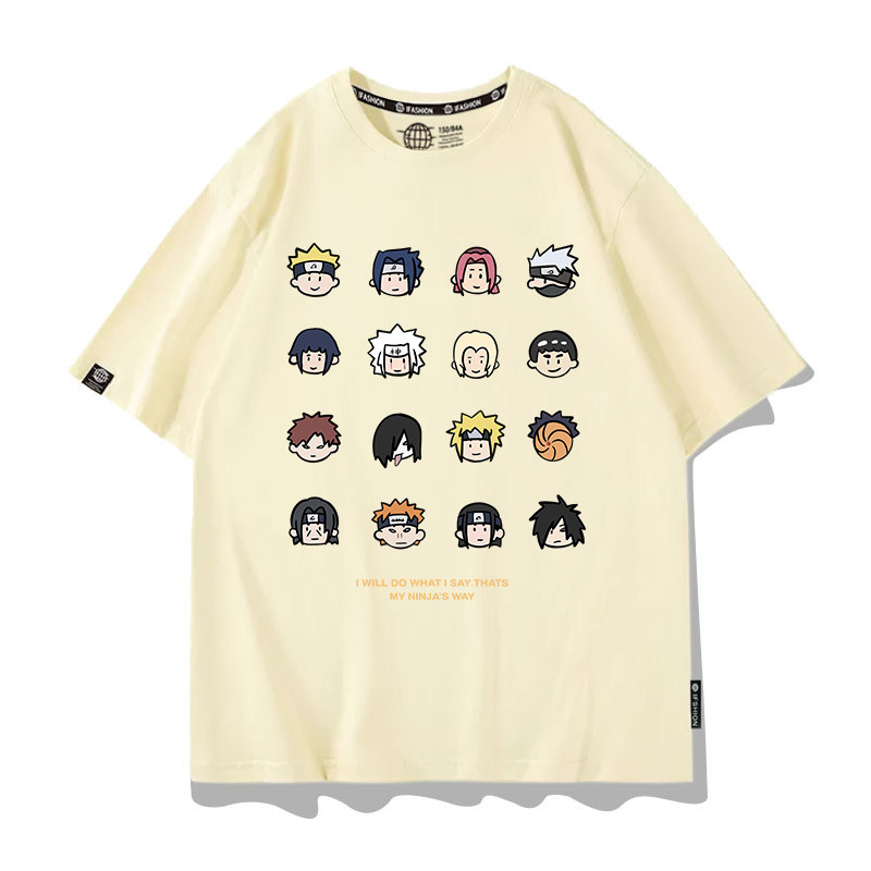 火影忍者 2026親子情侶男女同款 印花短袖T恤