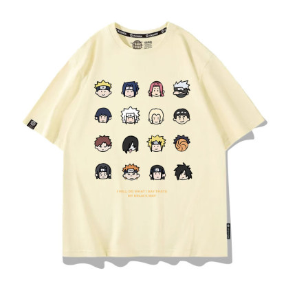 火影忍者 2026親子情侶男女同款 印花短袖T恤