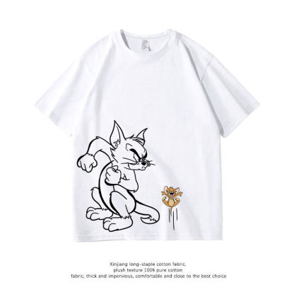 貓和老鼠 2026親子情侶男女同款 印花短袖T恤