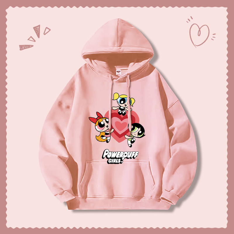 飛天小女警新款 親子情侶男女連帽衛衣