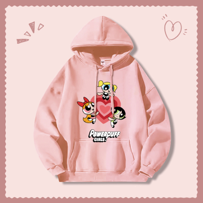 飛天小女警新款 親子情侶男女連帽衛衣