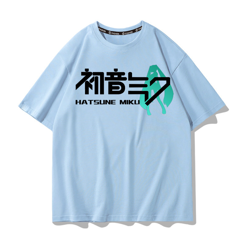 初音未來 2026親子情侶男女同款 印花短袖T恤