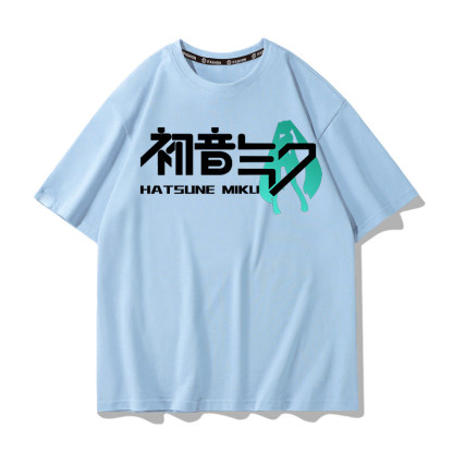 初音未來 2026親子情侶男女同款 印花短袖T恤