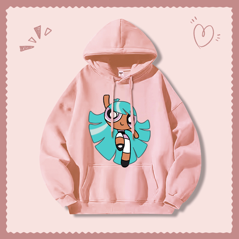 飛天小女警新款 親子情侶男女連帽衛衣