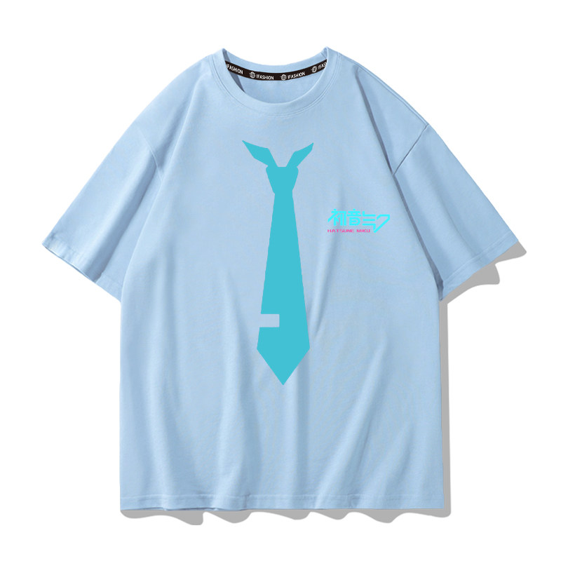 初音未來 2026親子情侶男女同款 印花短袖T恤