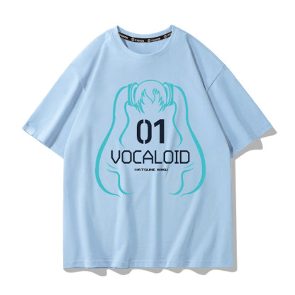 初音未來 2026親子情侶男女同款 印花短袖T恤