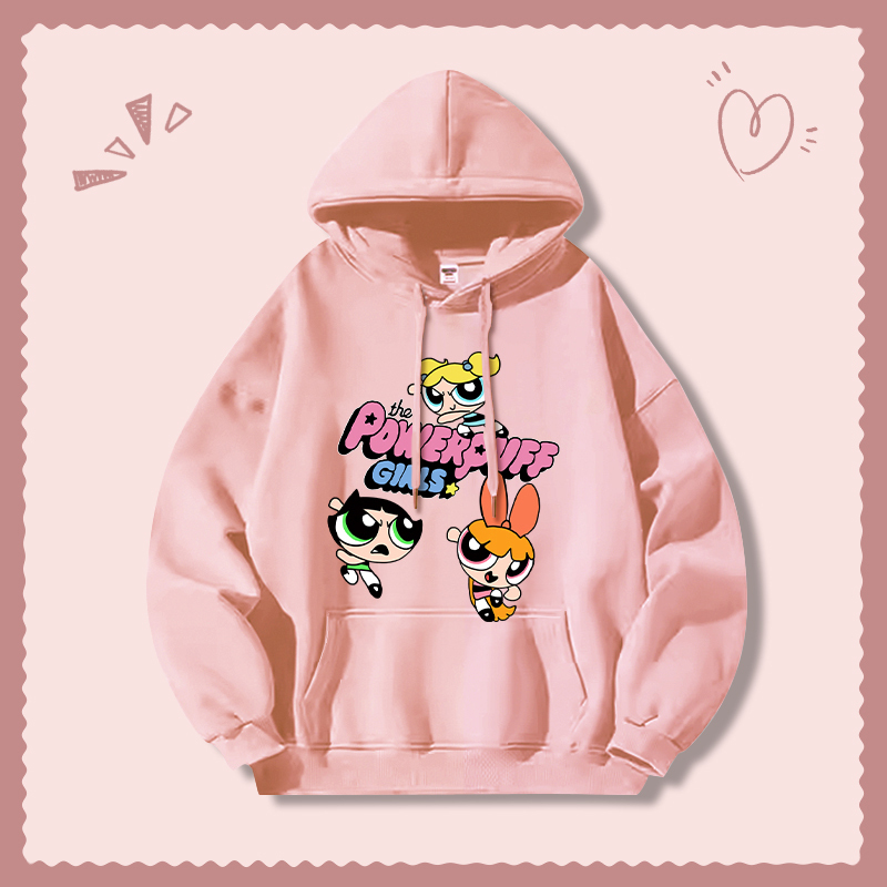 飛天小女警新款 親子情侶男女連帽衛衣