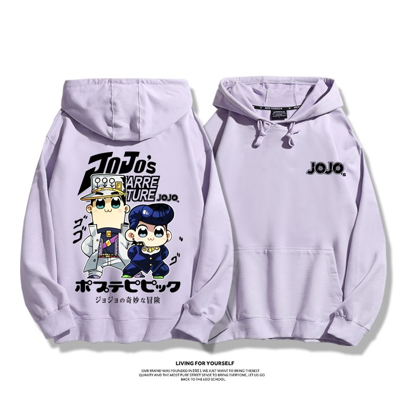 pop子與pipi美Xjojo奇妙冒險新款 親子情侶男女連帽衛衣