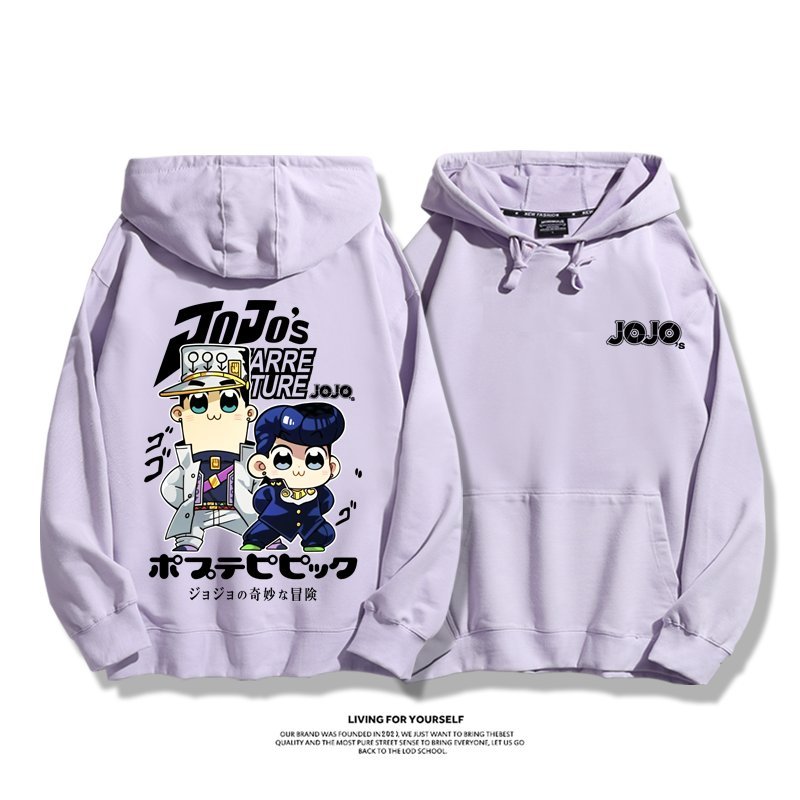 pop子與pipi美Xjojo奇妙冒險新款 親子情侶男女連帽衛衣