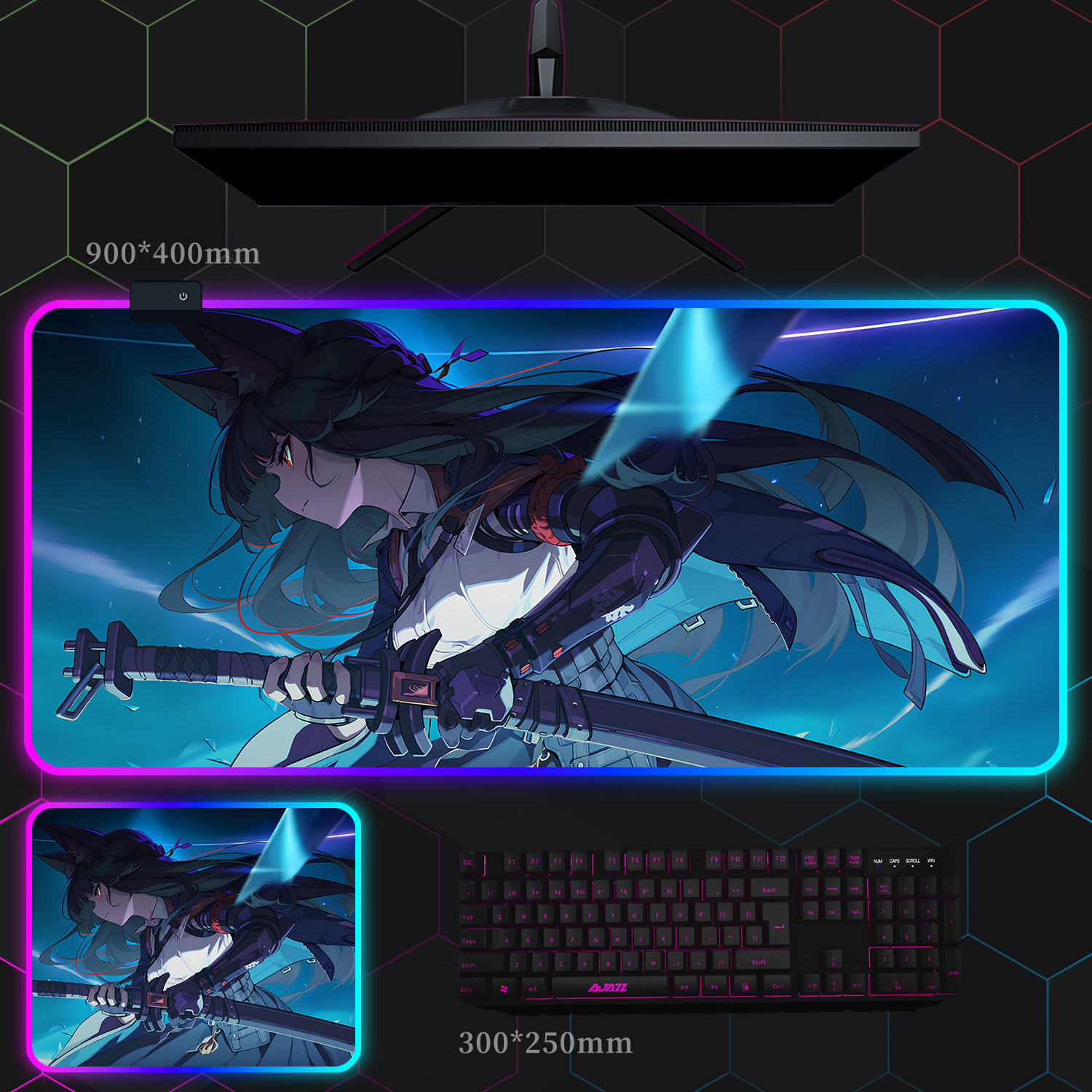 絕區零 主題桌墊 布質滑鼠墊