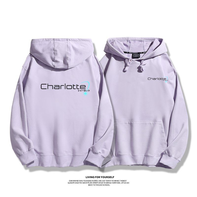 Charlotte友利奈緒 親子情侶男女連帽衛衣