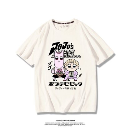 jojo的奇妙冒險吉良吉影聯動pop子和pipi美周邊 印花短袖T恤
