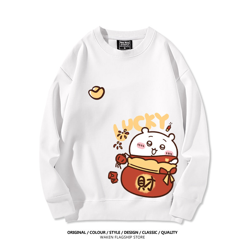 chiikawa 2024秋冬新款親子情侶裝薄絨款連帽衛衣