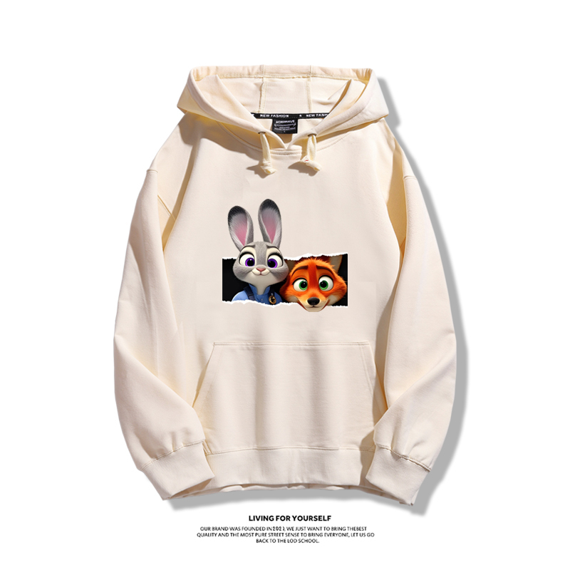 動物方城市新款 親子情侶男女連帽衛衣