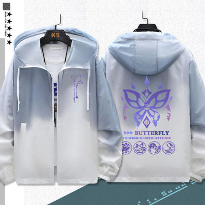 星穹鐵道流螢遐蝶 輕薄透氣漸變防曬衣外套