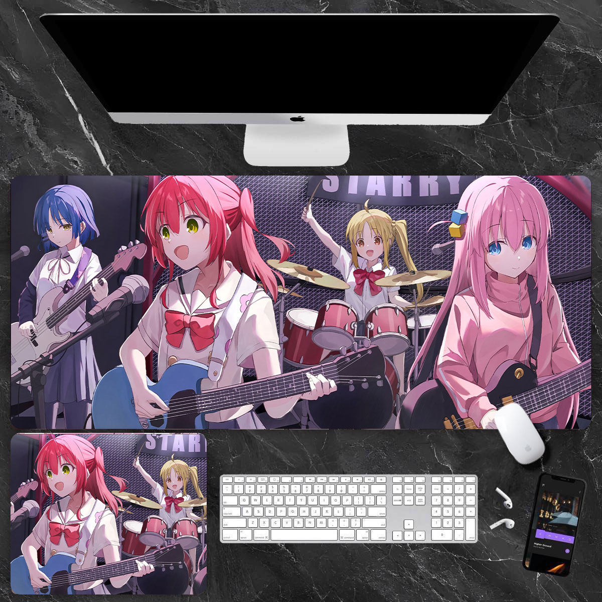 孤獨搖滾 主題桌墊 布質滑鼠墊