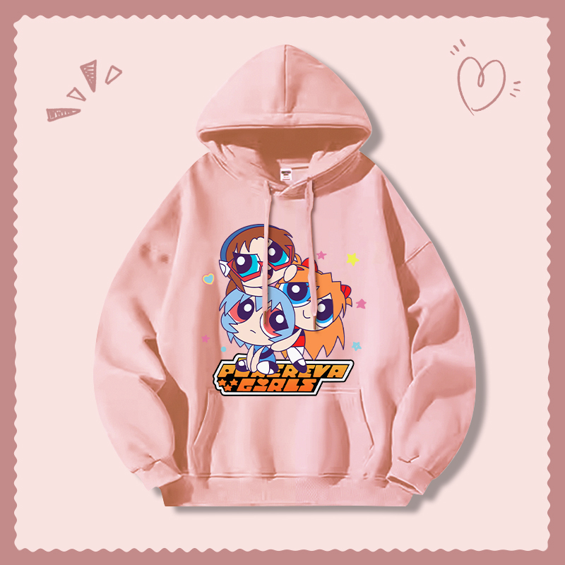 飛天小女警新款 親子情侶男女連帽衛衣