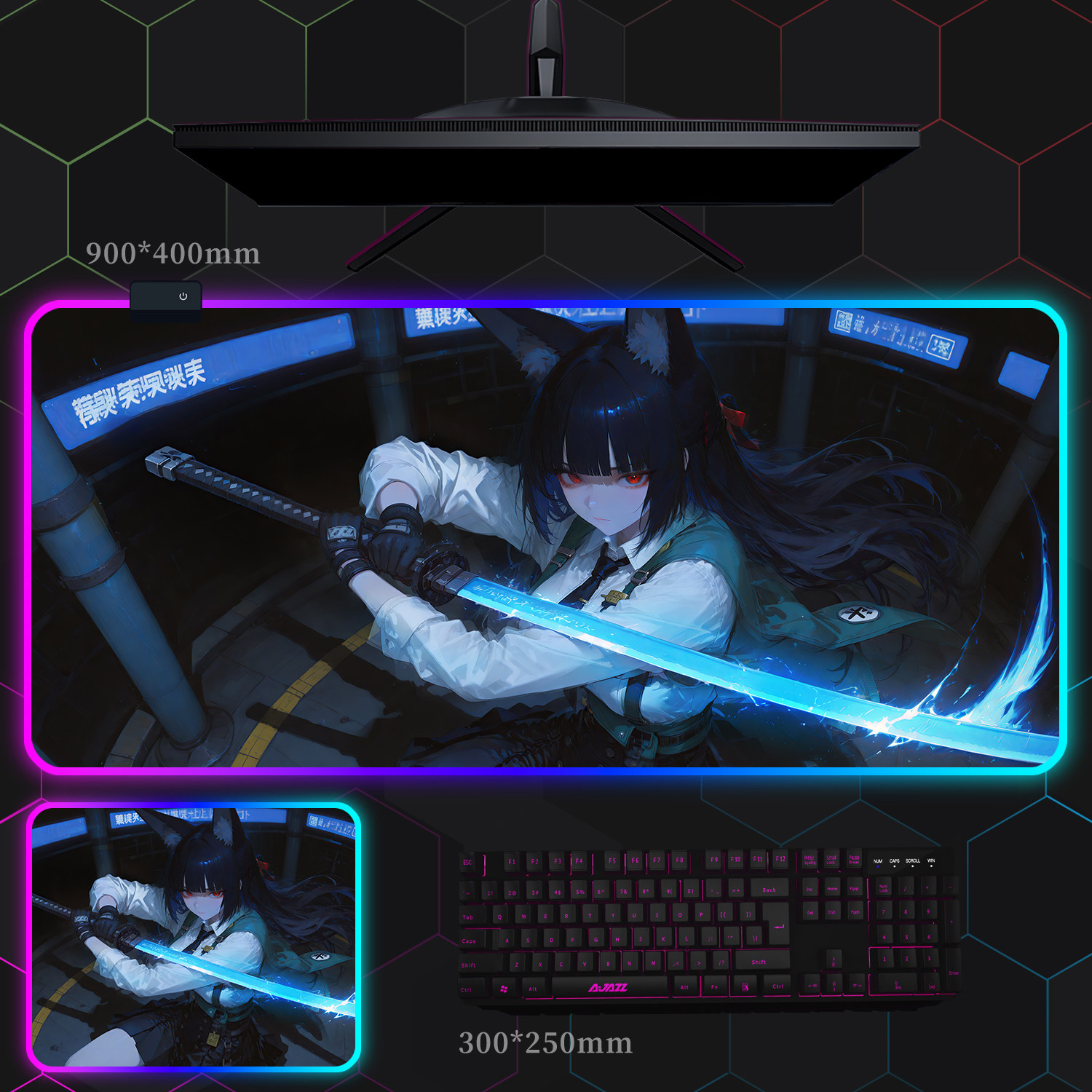 絕區零 主題桌墊 布質滑鼠墊