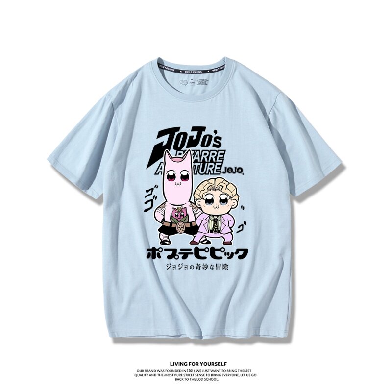 jojo的奇妙冒險吉良吉影聯動pop子和pipi美周邊 印花短袖T恤