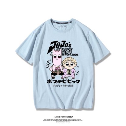 jojo的奇妙冒險吉良吉影聯動pop子和pipi美周邊 印花短袖T恤