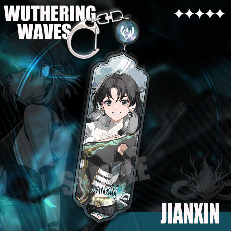 鳴潮 角色精選長條壓克力鑰匙扣 贊妮 / 坎特雷拉 / 卡提希婭等挂件