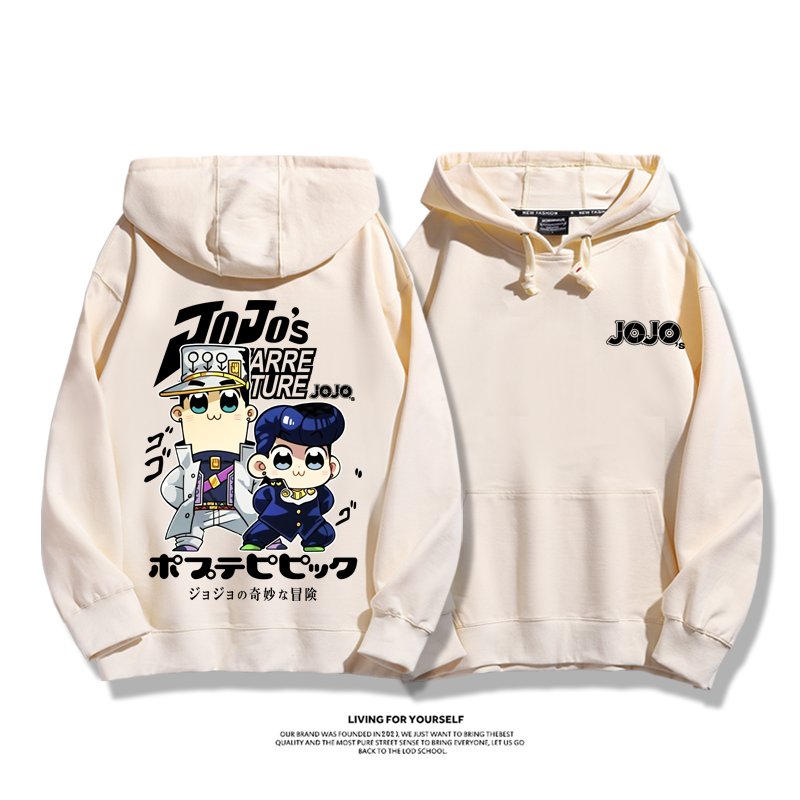 pop子與pipi美Xjojo奇妙冒險新款 親子情侶男女連帽衛衣