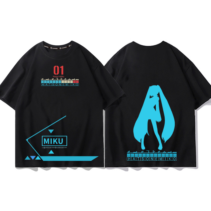 初音未來 2026親子情侶男女同款 印花短袖T恤