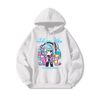 初音未來新款 親子情侶男女連帽衛衣