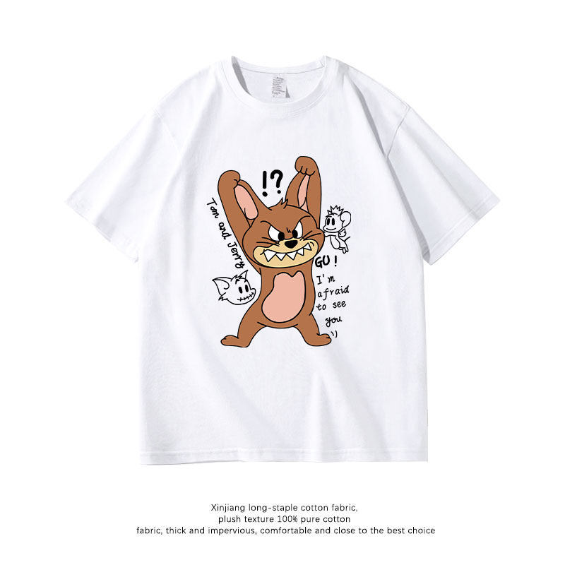 貓和老鼠 2026親子情侶男女同款 印花短袖T恤