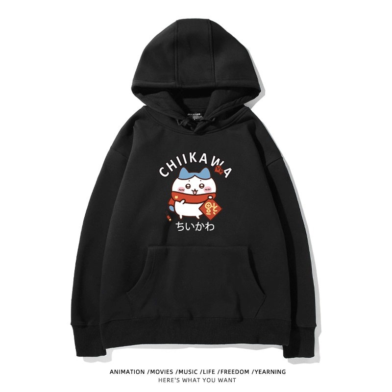 新年chiikawa 2026秋冬新款親子情侶裝 圓領長袖/連帽衛衣