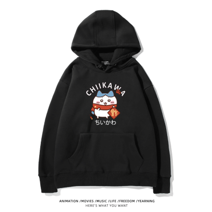 新年chiikawa 2026秋冬新款親子情侶裝 圓領長袖/連帽衛衣